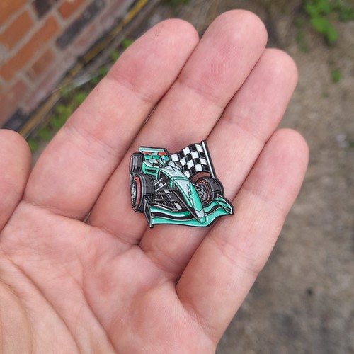 Green formula car enamel - 1, f1
