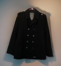 Sonneti Peacoat Mens 50% Wool Black Medium Size Winter Coat/Jacket