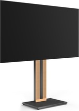 FITUEYES Design Floor TV Stand for 32-65 Inch TVs Beech Wood Height Adjustment