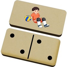 'Netball Player & Ball' Domino