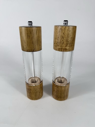 Wooden salt and - and, grinder