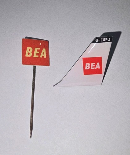 Bea airlines vintage pin badge - airlines,