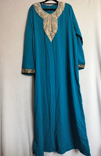 Shein blue kaftan beach - kaftan, dress