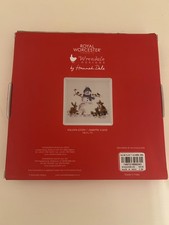 Royal Worcester Square Plate Snowman Design Wrendale Designs Fine Bone China 7"