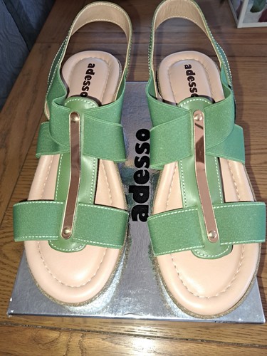 Adesso green sandals size - sandals, 6