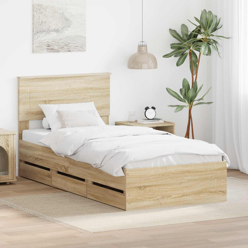 Bed frame sonoma oak - bed, cm