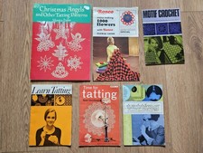 Vintage Tatting Booklets Coats Learn Time For Patterns Edgings Flowers Christmas
