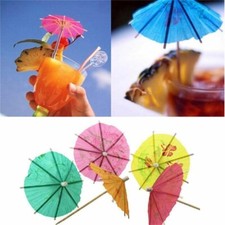 20x COCKTAIL UMBRELLAS TOOTHPICKS STICKS PAPER SKEWERS Party Drinks Fruits UK