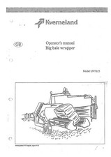 Kverneland Big Bale Wrapper Model UN7655 Operators Manual - UN 7655