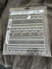Tim Holtz Stampers Anonymous Crochet Trims Stamp Set