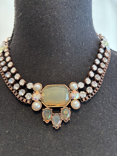 Necklace rhinestone choker - necklace,