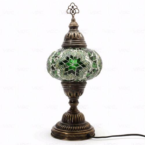 Green turkish mosaic table - green,