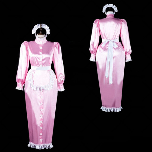 Girl maid sissy lockable pink - girl,