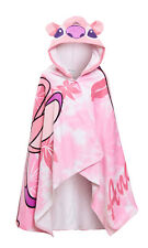 Disney Stitch Angel Hooded Towel Girls Poncho Bath Beach Towel Swimming Wrap    