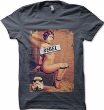 Star Wars inspired Princess Leia in bondage naughty REBEL t-shirt 9355