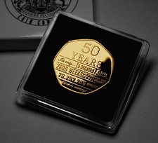 50th Birthday 24ct Gold Commemorative in Hard Case. Gift/Present. 50 Years Fifty
