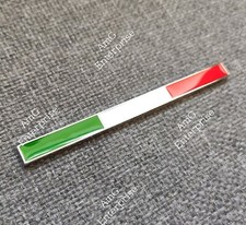 Italy Italian Flag Chrome Car Strip Badge for Rear Boot Side Wing Fender Emblem