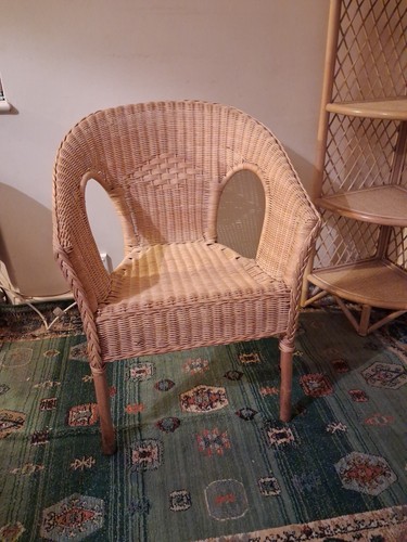 Vintage bamboo cane chair - vintage,