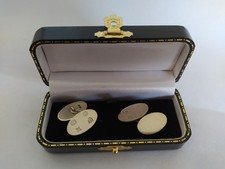 Sterling Silver Hallmark Design Cuff links 1983 Ari D Norman- Boxed