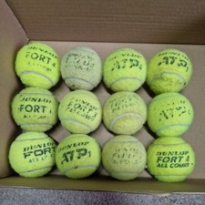 Tennis Balls Used X 12 Dunlop