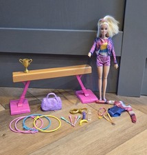 Barbie Gymnastics Playset Doll Balance Beam and Accessories Mattel