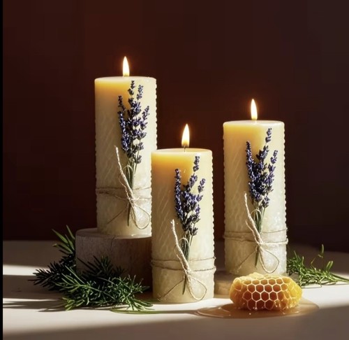 Beeswax candle gift - beeswax, of