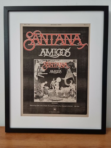 Santana original framed promo - santana,