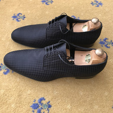 Louis Vuitton Lace Up Shoes Damier Black Derby Evening Mens UK 12 US 13 46 New