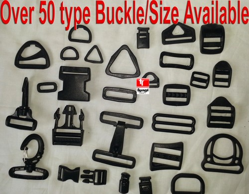 Black plastic side release - black,