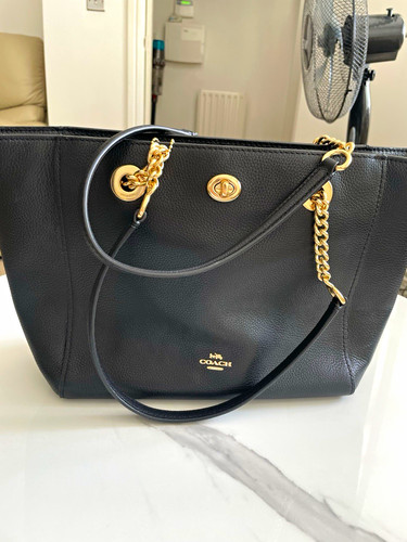Coach black pebbled leather - coach,