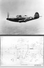 Bell P-39 Airacobra Blueprint Plans original era archive WW2 9000 drawings