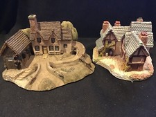 Two Miniature Cast Country Cottages Acadamy & Memory Lane.