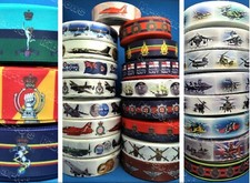 British Armed forces Army Navy RAF Military Lest we forget design satin ribbon