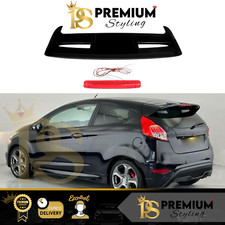 FORD Fiesta MK7 MK7.5 Gloss Black Rear Boot Spoiler Wing ST Look With Tail Lamp