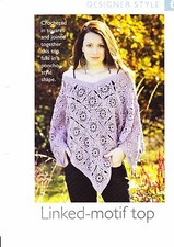 LADIES~CROCHET-SQUARES PONCHO CROCHET PATTERN~SIZE ONE-SIZE   (DS6)