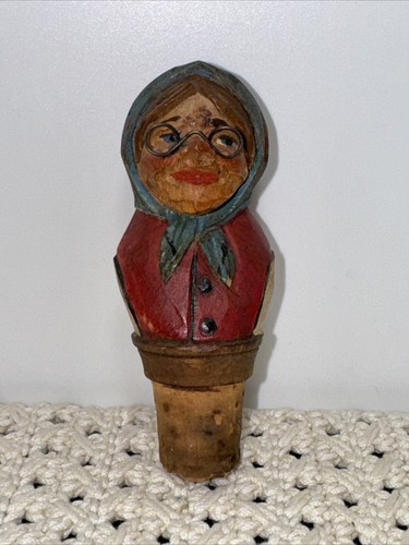 Vintage carved wood figural - vintage,