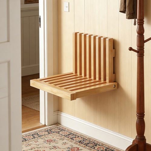 Wooden wall mounted shoe - wooden,