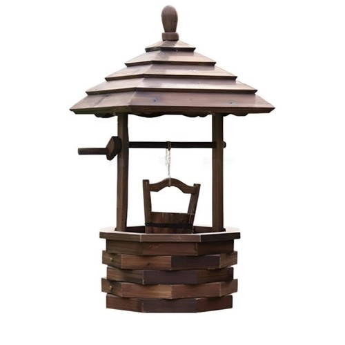 Outdoor carbonized wood flower - outdoor,