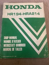 Honda HR194 HRA214 Work Shop
