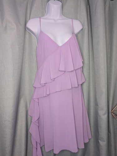 Quiz lilac chiffon frill