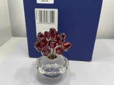 Swarovski Figurine 283394 Red Roses Vase 7,3 CM Incl Ob & Zertifikat. Top