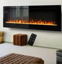 100 inch Electric Fireplace Wall Mounted / Remote Control 9 Colour Light
