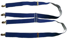 Braces Suspenders MENS Vintage Retro 1970s 1980s Royal Blue 