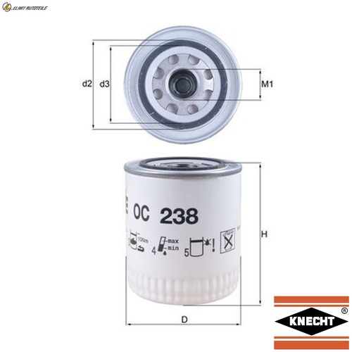 Oil filter 238 for - oil, oc