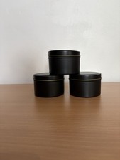 Black Metal Candle Making Tins