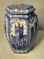 1920s Ringtons Maling Ware Cathedrals TEA CADDY / LIDDED VASE A/F Minor Repairs