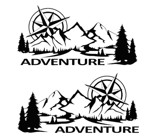 Large compass mountain - x,