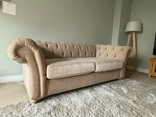 Next Gosford 3 seater sofa dark natural beige used perfect condition 