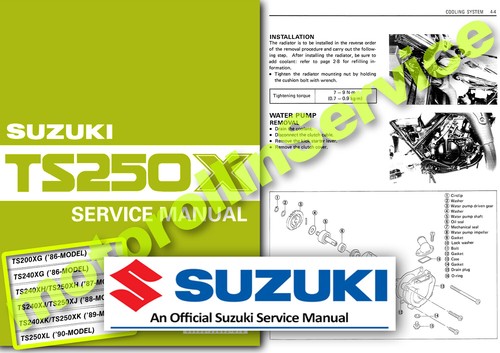 Suzuki ts250x service - suzuki, manual