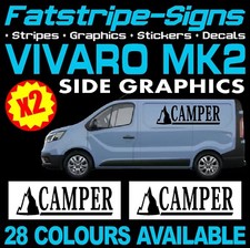 to fit VAUXHALL VIVARO MK2 VAN MOTORHOME VINYL GRAPHICS STICKERS DECALS CAMPER